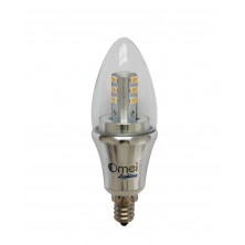 led candelabra bulb daylight Dimmable OmaiLighting E12 6w 60w 60 watts LED bulb Bullet Top